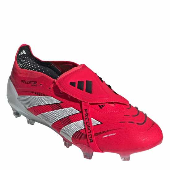 Мъжки футболни бутонки Adidas Predator Elite Fold-Over Tongue Firm Ground Football Boots Червено/Бяло Adidas Predator Elite Fold-Over Tongue Firm Ground Football Boots Червено/Бяло Мъжки футболни бутонки