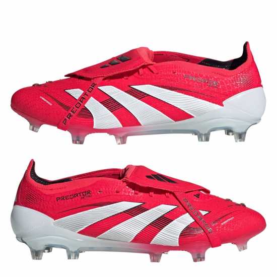 Мъжки футболни бутонки Adidas Predator Elite Fold-Over Tongue Firm Ground Football Boots Червено/Бяло Adidas Predator Elite Fold-Over Tongue Firm Ground Football Boots Червено/Бяло Мъжки футболни бутонки