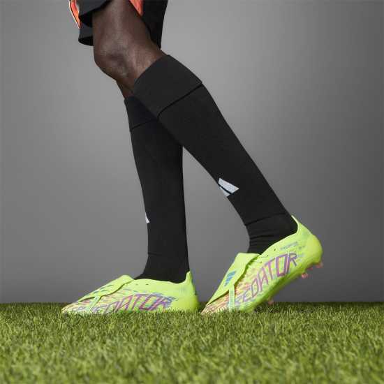 Мъжки футболни бутонки Adidas Predator Elite Fold-Over Tongue Firm Ground Football Boots Жълто/Розово Adidas Predator Elite Fold-Over Tongue Firm Ground Football Boots Жълто/Розово Мъжки футболни бутонки