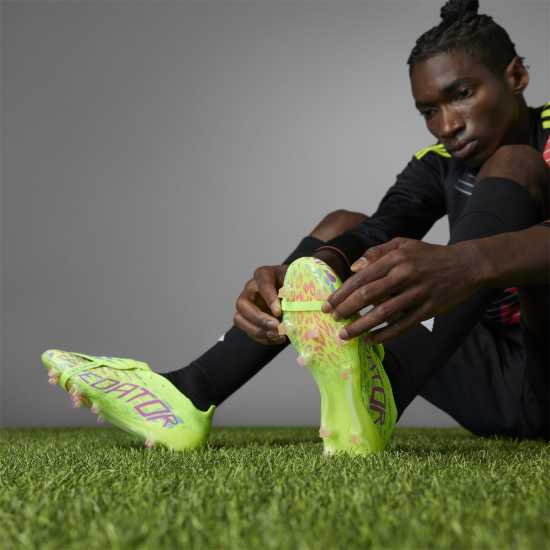 Мъжки футболни бутонки Adidas Predator Elite Fold-Over Tongue Firm Ground Football Boots Жълто/Розово Adidas Predator Elite Fold-Over Tongue Firm Ground Football Boots Жълто/Розово Мъжки футболни бутонки