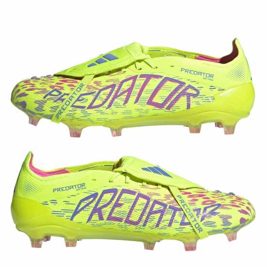 Мъжки футболни бутонки Adidas Predator Elite Fold-Over Tongue Firm Ground Football Boots Жълто/Розово Adidas Predator Elite Fold-Over Tongue Firm Ground Football Boots Жълто/Розово Мъжки футболни бутонки