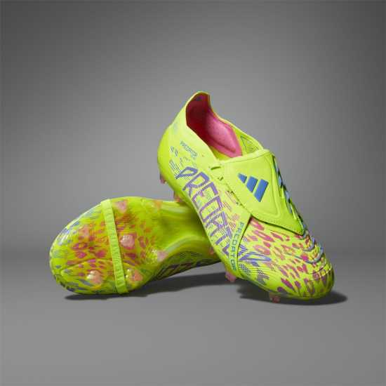 Мъжки футболни бутонки Adidas Predator Elite Fold-Over Tongue Firm Ground Football Boots Жълто/Розово Adidas Predator Elite Fold-Over Tongue Firm Ground Football Boots Жълто/Розово Мъжки футболни бутонки