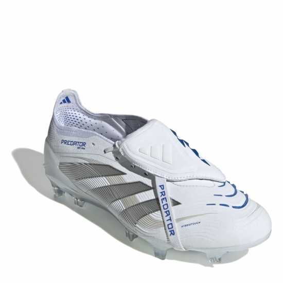 Мъжки футболни бутонки Adidas Predator Elite Fold-Over Tongue Firm Ground Football Boots Бяло/сребро Adidas Predator Elite Fold-Over Tongue Firm Ground Football Boots Бяло/сребро Мъжки футболни бутонки