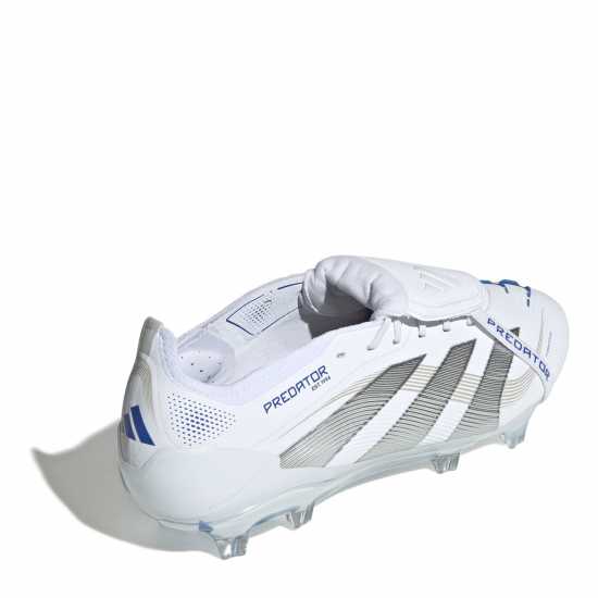Мъжки футболни бутонки Adidas Predator Elite Fold-Over Tongue Firm Ground Football Boots Бяло/сребро Adidas Predator Elite Fold-Over Tongue Firm Ground Football Boots Бяло/сребро Мъжки футболни бутонки