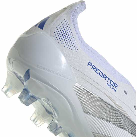 Мъжки футболни бутонки Adidas Predator Elite Fold-Over Tongue Firm Ground Football Boots Бяло/сребро Adidas Predator Elite Fold-Over Tongue Firm Ground Football Boots Бяло/сребро Мъжки футболни бутонки