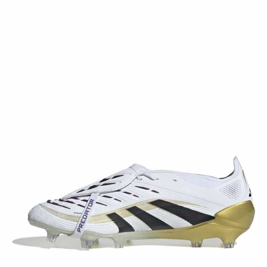 Мъжки футболни бутонки Adidas Predator Elite Fold-Over Tongue Firm Ground Football Boots Бяло/Черно/Злато Adidas Predator Elite Fold-Over Tongue Firm Ground Football Boots Бяло/Черно/Злато Мъжки футболни бутонки