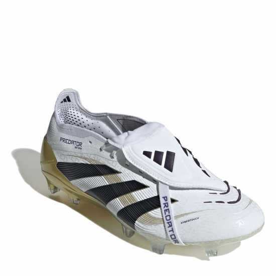 Мъжки футболни бутонки Adidas Predator Elite Fold-Over Tongue Firm Ground Football Boots Бяло/Черно/Злато Adidas Predator Elite Fold-Over Tongue Firm Ground Football Boots Бяло/Черно/Злато Мъжки футболни бутонки