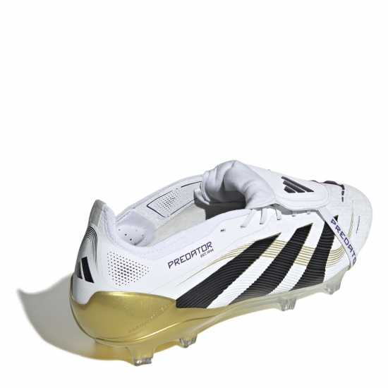 Мъжки футболни бутонки Adidas Predator Elite Fold-Over Tongue Firm Ground Football Boots Бяло/Черно/Злато Adidas Predator Elite Fold-Over Tongue Firm Ground Football Boots Бяло/Черно/Злато Мъжки футболни бутонки