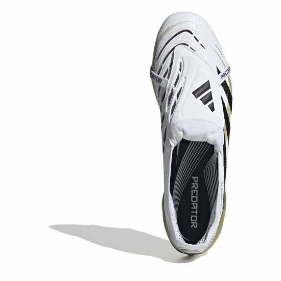 Мъжки футболни бутонки Adidas Predator Elite Fold-Over Tongue Firm Ground Football Boots Бяло/Черно/Злато Adidas Predator Elite Fold-Over Tongue Firm Ground Football Boots Бяло/Черно/Злато Мъжки футболни бутонки
