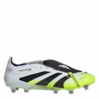 Adidas Predator Elite Fold-Over Tongue Firm Ground Football Boots White/Blk/Lemon Мъжки футболни бутонки