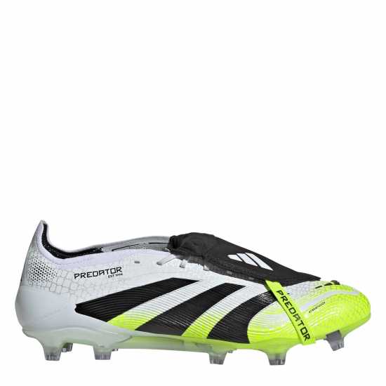 Мъжки футболни бутонки Adidas Predator Elite Fold-Over Tongue Firm Ground Football Boots White/Blk/Lemon Adidas Predator Elite Fold-Over Tongue Firm Ground Football Boots White/Blk/Lemon Мъжки футболни бутонки