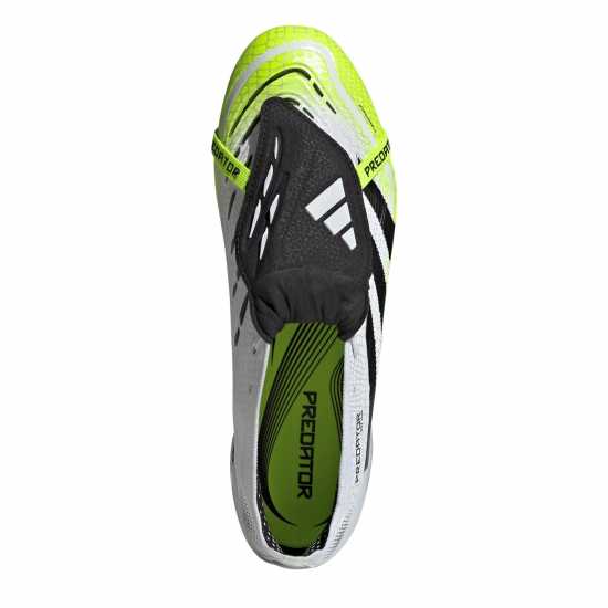 Мъжки футболни бутонки Adidas Predator Elite Fold-Over Tongue Firm Ground Football Boots White/Blk/Lemon Adidas Predator Elite Fold-Over Tongue Firm Ground Football Boots White/Blk/Lemon Мъжки футболни бутонки