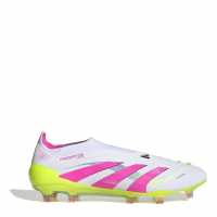 Adidas Predator Elite Laceless Firm Ground Football Boots Бяло/Розово Мъжки футболни бутонки