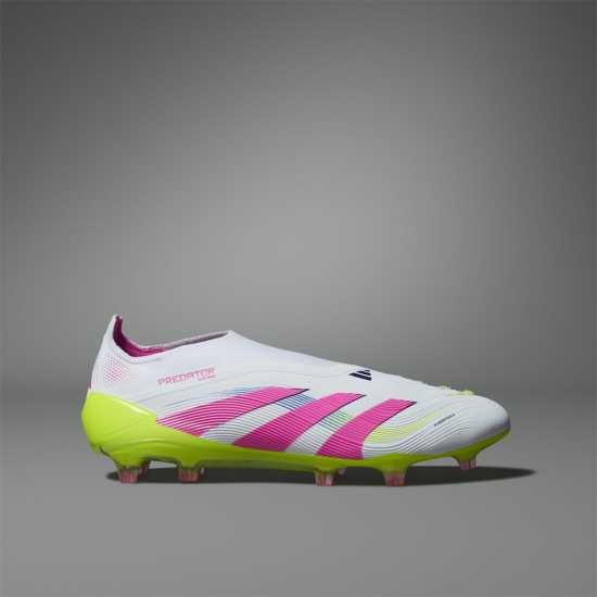 Adidas Predator Elite Laceless Firm Ground Football Boots Бяло/Розово Мъжки футболни бутонки