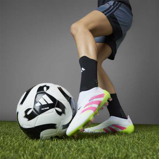 Adidas Predator Elite Laceless Firm Ground Football Boots Бяло/Розово Мъжки футболни бутонки