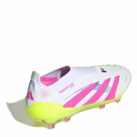 Adidas Predator Elite Laceless Firm Ground Football Boots Бяло/Розово Мъжки футболни бутонки