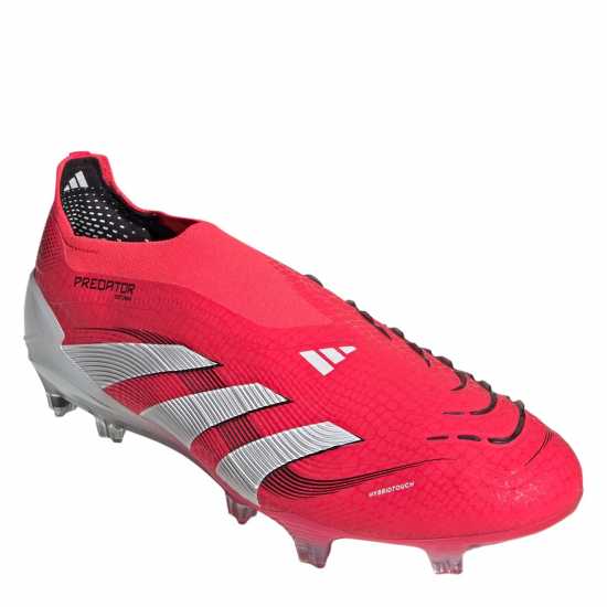 Мъжки футболни бутонки Adidas Predator Elite Laceless Firm Ground Football Boots Червено/Бяло Adidas Predator Elite Laceless Firm Ground Football Boots Червено/Бяло Мъжки футболни бутонки