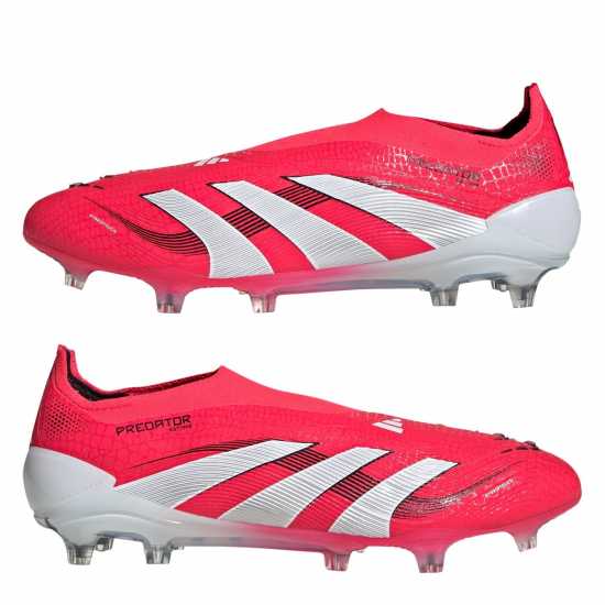 Мъжки футболни бутонки Adidas Predator Elite Laceless Firm Ground Football Boots Червено/Бяло Adidas Predator Elite Laceless Firm Ground Football Boots Червено/Бяло Мъжки футболни бутонки