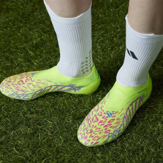 Adidas Predator Elite Laceless Firm Ground Football Boots Жълто/Розово Мъжки футболни бутонки