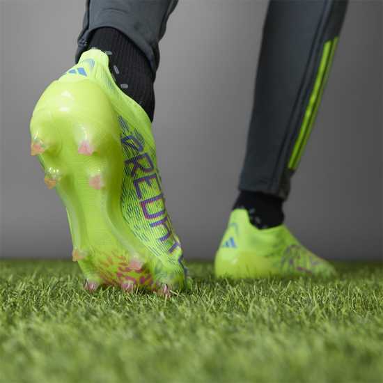 Adidas Predator Elite Laceless Firm Ground Football Boots Жълто/Розово Мъжки футболни бутонки
