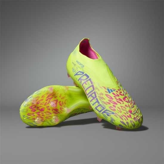 Adidas Predator Elite Laceless Firm Ground Football Boots Жълто/Розово Мъжки футболни бутонки