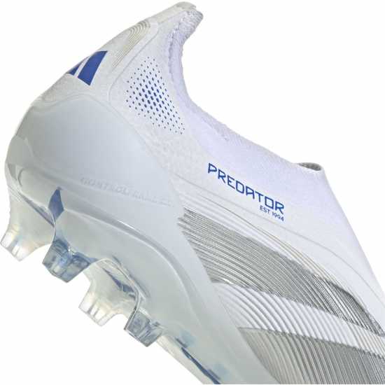 Adidas Predator Elite Laceless Firm Ground Football Boots Бяло/сребро Мъжки футболни бутонки