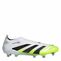 Adidas Predator Elite Laceless Firm Ground Football Boots White/Blk/Lemon Мъжки футболни бутонки