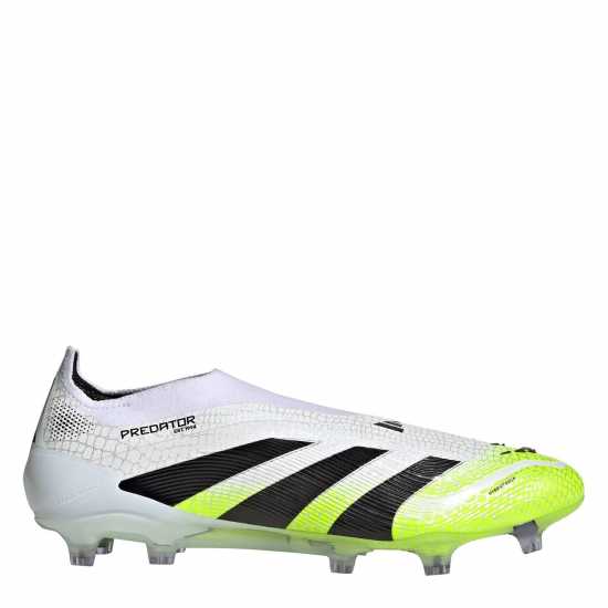 Мъжки футболни бутонки Adidas Predator Elite Laceless Firm Ground Football Boots White/Blk/Lemon Adidas Predator Elite Laceless Firm Ground Football Boots White/Blk/Lemon Мъжки футболни бутонки