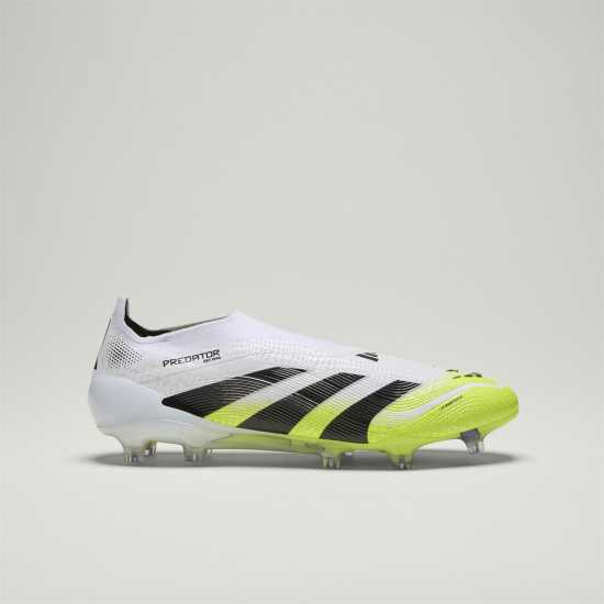 Мъжки футболни бутонки Adidas Predator Elite Laceless Firm Ground Football Boots White/Blk/Lemon Adidas Predator Elite Laceless Firm Ground Football Boots White/Blk/Lemon Мъжки футболни бутонки