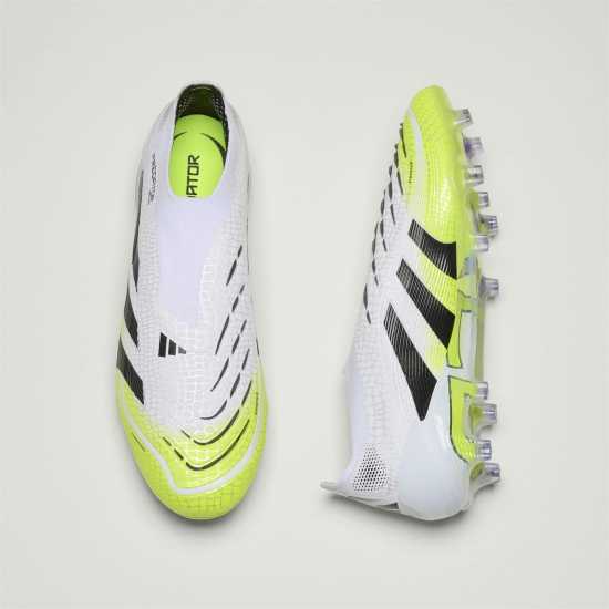 Мъжки футболни бутонки Adidas Predator Elite Laceless Firm Ground Football Boots White/Blk/Lemon Adidas Predator Elite Laceless Firm Ground Football Boots White/Blk/Lemon Мъжки футболни бутонки
