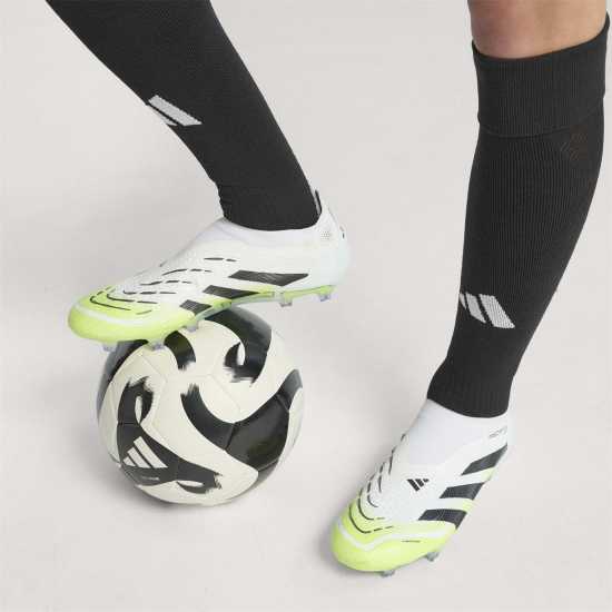 Мъжки футболни бутонки Adidas Predator Elite Laceless Firm Ground Football Boots White/Blk/Lemon Adidas Predator Elite Laceless Firm Ground Football Boots White/Blk/Lemon Мъжки футболни бутонки