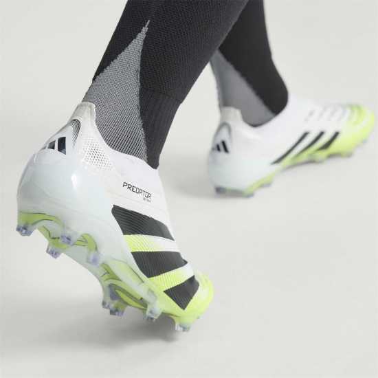 Мъжки футболни бутонки Adidas Predator Elite Laceless Firm Ground Football Boots White/Blk/Lemon Adidas Predator Elite Laceless Firm Ground Football Boots White/Blk/Lemon Мъжки футболни бутонки