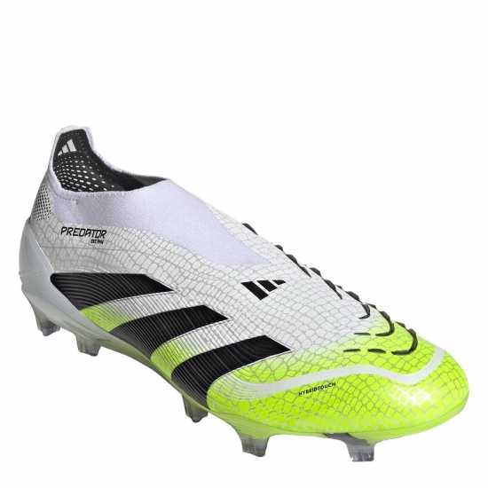 Мъжки футболни бутонки Adidas Predator Elite Laceless Firm Ground Football Boots White/Blk/Lemon Adidas Predator Elite Laceless Firm Ground Football Boots White/Blk/Lemon Мъжки футболни бутонки