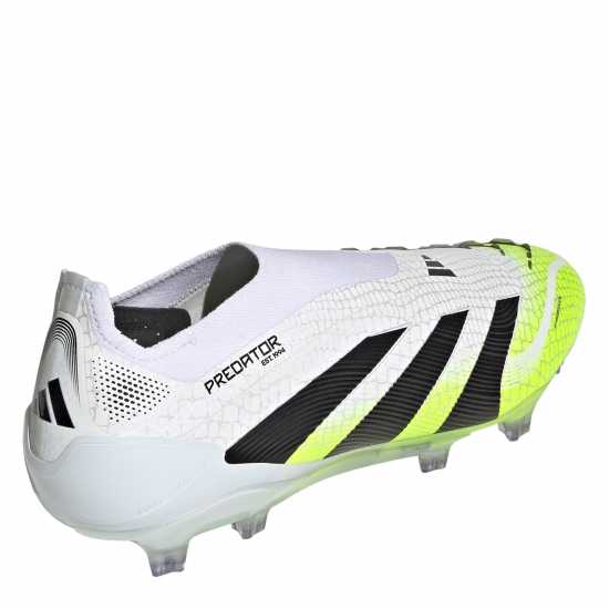 Мъжки футболни бутонки Adidas Predator Elite Laceless Firm Ground Football Boots White/Blk/Lemon Adidas Predator Elite Laceless Firm Ground Football Boots White/Blk/Lemon Мъжки футболни бутонки
