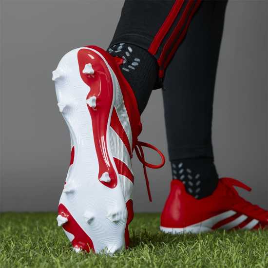 Мъжки футболни бутонки Adidas Predator League Firm Ground Football Boots Червено/Бяло Adidas Predator League Firm Ground Football Boots Червено/Бяло Мъжки футболни бутонки