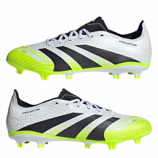 Adidas Predator League Firm Ground Football Boots White/Blk/Lemon Мъжки футболни бутонки