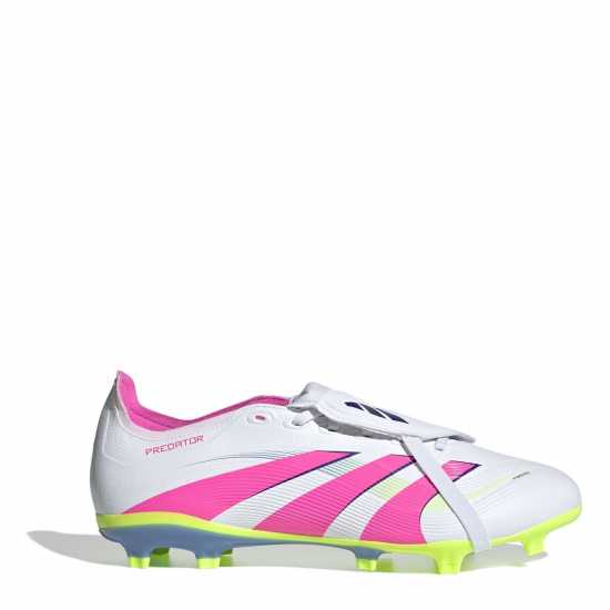 Мъжки футболни бутонки Adidas Predator League Fold-Over Tongue Firm Ground Football Boots Бяло/Розово Adidas Predator League Fold-Over Tongue Firm Ground Football Boots Бяло/Розово Мъжки футболни бутонки