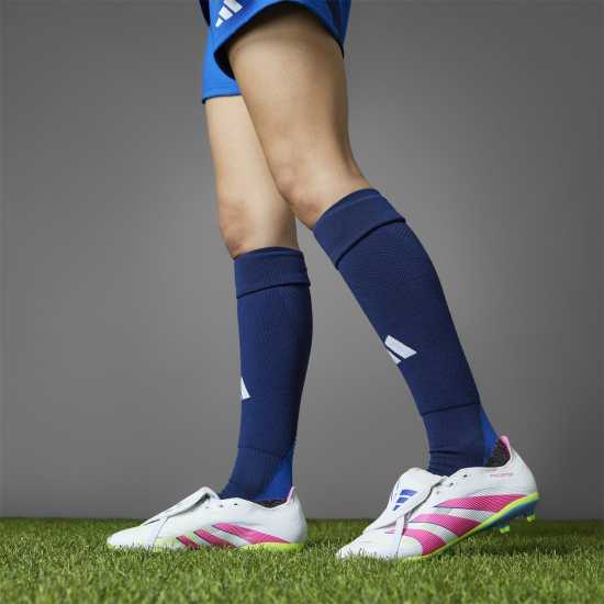 Мъжки футболни бутонки Adidas Predator League Fold-Over Tongue Firm Ground Football Boots Бяло/Розово Adidas Predator League Fold-Over Tongue Firm Ground Football Boots Бяло/Розово Мъжки футболни бутонки