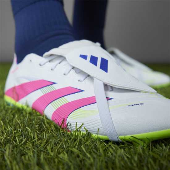 Мъжки футболни бутонки Adidas Predator League Fold-Over Tongue Firm Ground Football Boots Бяло/Розово Adidas Predator League Fold-Over Tongue Firm Ground Football Boots Бяло/Розово Мъжки футболни бутонки
