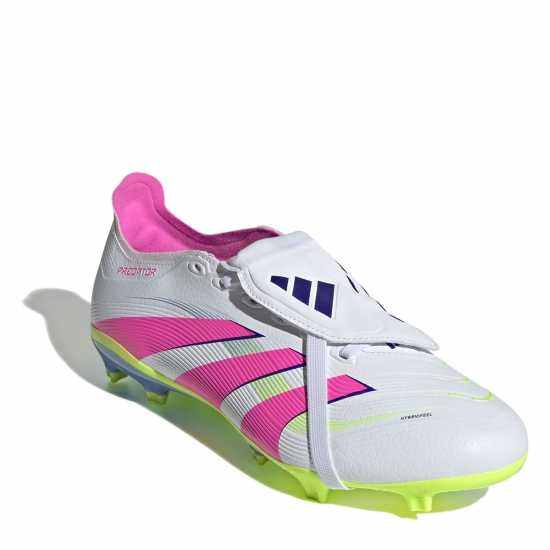 Мъжки футболни бутонки Adidas Predator League Fold-Over Tongue Firm Ground Football Boots Бяло/Розово Adidas Predator League Fold-Over Tongue Firm Ground Football Boots Бяло/Розово Мъжки футболни бутонки