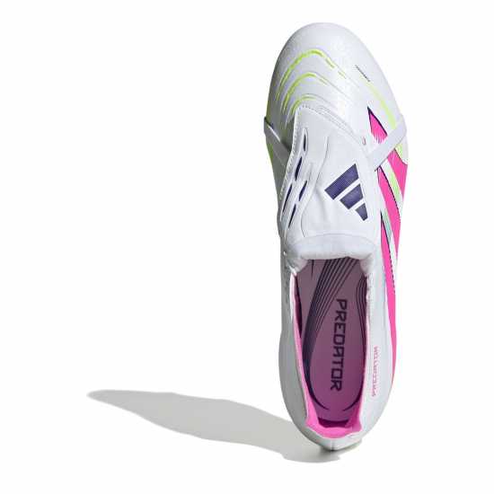 Мъжки футболни бутонки Adidas Predator League Fold-Over Tongue Firm Ground Football Boots Бяло/Розово Adidas Predator League Fold-Over Tongue Firm Ground Football Boots Бяло/Розово Мъжки футболни бутонки