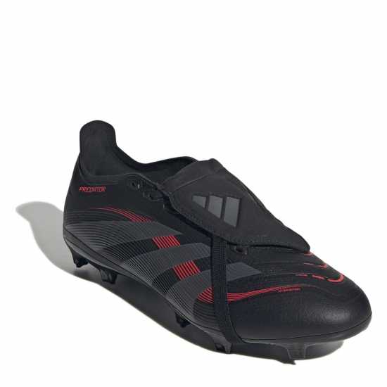 Мъжки футболни бутонки Adidas Predator League Fold-Over Tongue Firm Ground Football Boots Черно/Сиво Adidas Predator League Fold-Over Tongue Firm Ground Football Boots Черно/Сиво Мъжки футболни бутонки