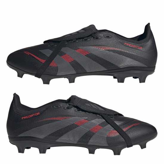 Мъжки футболни бутонки Adidas Predator League Fold-Over Tongue Firm Ground Football Boots Черно/Сиво Adidas Predator League Fold-Over Tongue Firm Ground Football Boots Черно/Сиво Мъжки футболни бутонки