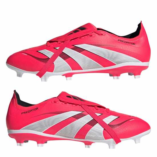 Мъжки футболни бутонки Adidas Predator League Fold-Over Tongue Firm Ground Football Boots Червено/Бяло Adidas Predator League Fold-Over Tongue Firm Ground Football Boots Червено/Бяло Мъжки футболни бутонки