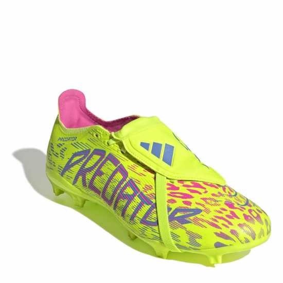 Мъжки футболни бутонки Adidas Predator League Fold-Over Tongue Firm Ground Football Boots Жълто/Розово Adidas Predator League Fold-Over Tongue Firm Ground Football Boots Жълто/Розово Мъжки футболни бутонки