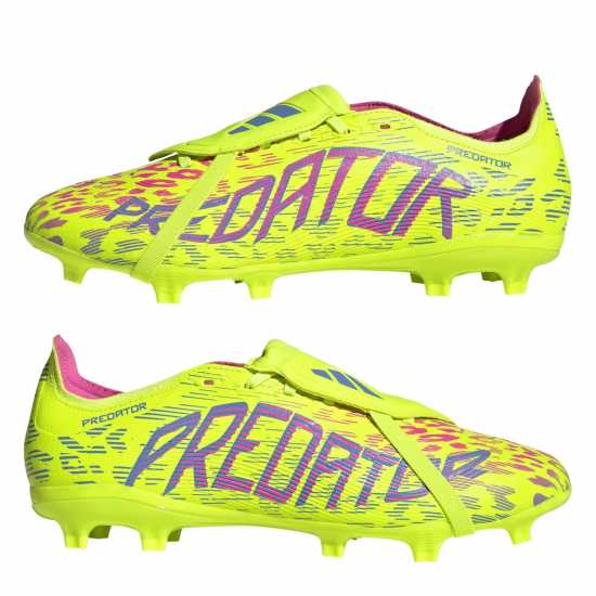 Мъжки футболни бутонки Adidas Predator League Fold-Over Tongue Firm Ground Football Boots Жълто/Розово Adidas Predator League Fold-Over Tongue Firm Ground Football Boots Жълто/Розово Мъжки футболни бутонки