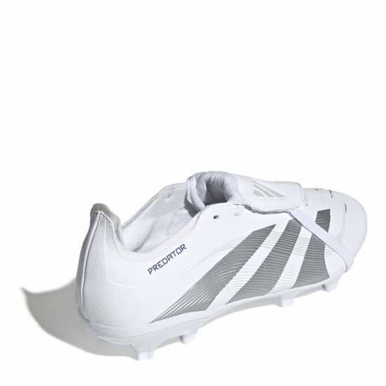 Мъжки футболни бутонки Adidas Predator League Fold-Over Tongue Firm Ground Football Boots Бяло/сребро Adidas Predator League Fold-Over Tongue Firm Ground Football Boots Бяло/сребро Мъжки футболни бутонки