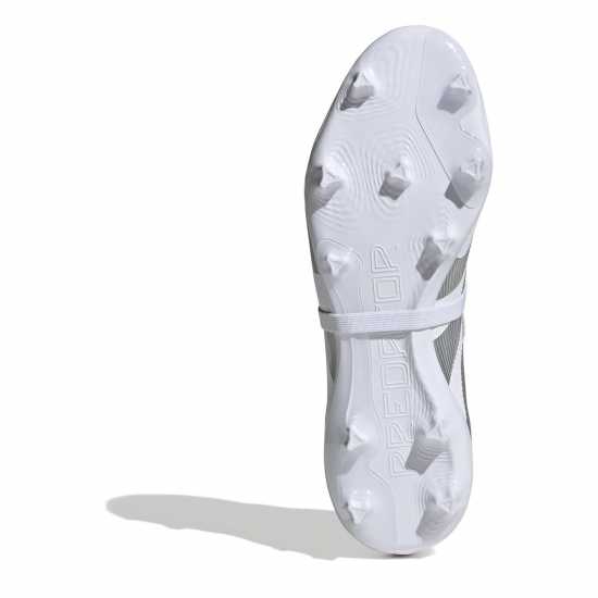Мъжки футболни бутонки Adidas Predator League Fold-Over Tongue Firm Ground Football Boots Бяло/сребро Adidas Predator League Fold-Over Tongue Firm Ground Football Boots Бяло/сребро Мъжки футболни бутонки