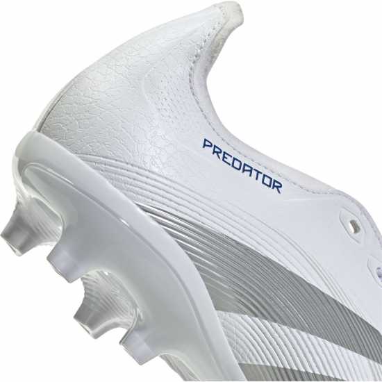 Мъжки футболни бутонки Adidas Predator League Fold-Over Tongue Firm Ground Football Boots Бяло/сребро Adidas Predator League Fold-Over Tongue Firm Ground Football Boots Бяло/сребро Мъжки футболни бутонки