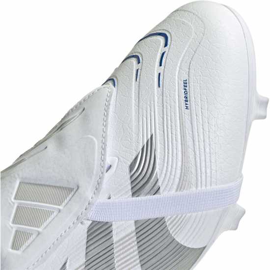 Мъжки футболни бутонки Adidas Predator League Fold-Over Tongue Firm Ground Football Boots Бяло/сребро Adidas Predator League Fold-Over Tongue Firm Ground Football Boots Бяло/сребро Мъжки футболни бутонки